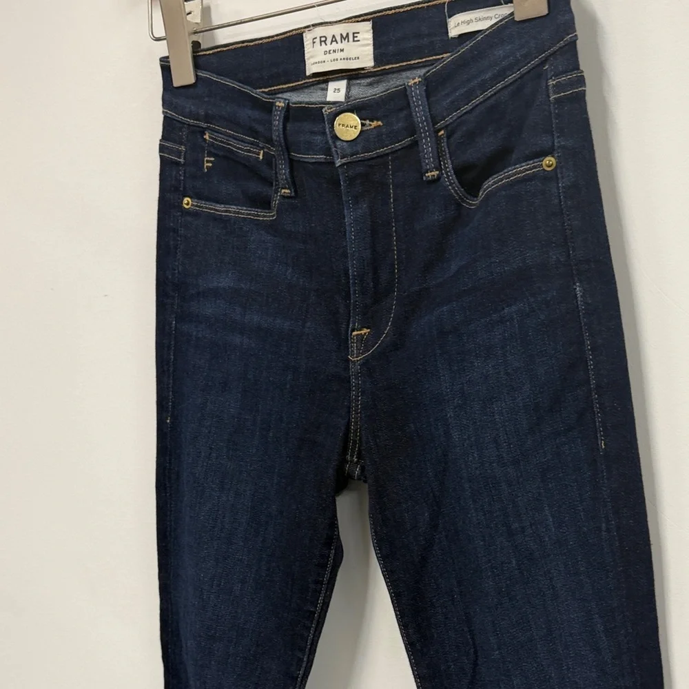 Frame Denim le high skinny Women's High Rise Indigo Jeans 25